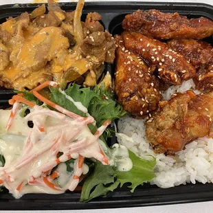 #2 Meat plate spicy pork and KFC