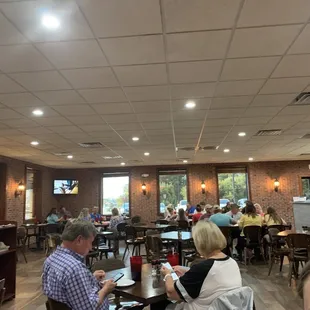 people eating in a restaurant