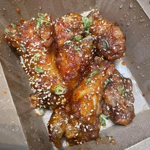 Korean Fried Chicken (spicy and sweet gochujang sauce)