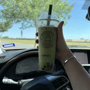 Strawberry Matcha Milk Tea