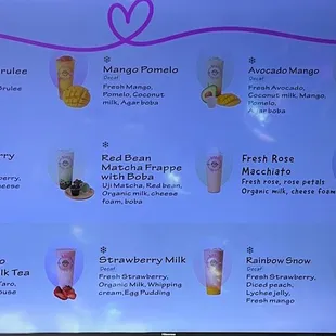 Menu drink 2