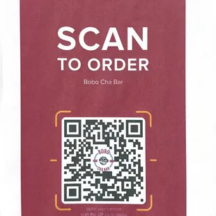 Scan QR code for updated menu