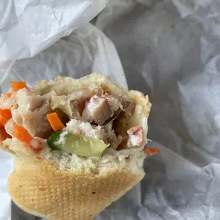 Grey hair in my 23. Vietnamese Sandwich!