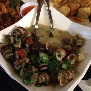 9. Stir Fried Snail with Coconut Milk