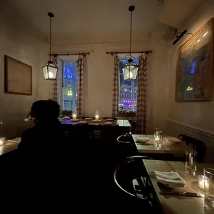 2nd floor seating by the window looking into the West Village