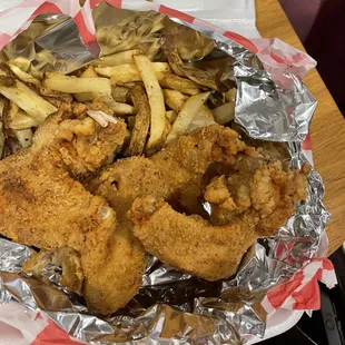 Wings and fries