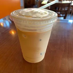 This is Vietnamese Iced Coffee! So delicious! Thank you Thuy! the best Vietnamese food in the area!