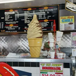 an ice cream cone