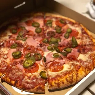 Big Time pizza with added jalapeños.