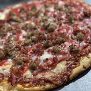 Thin crust with the meats!