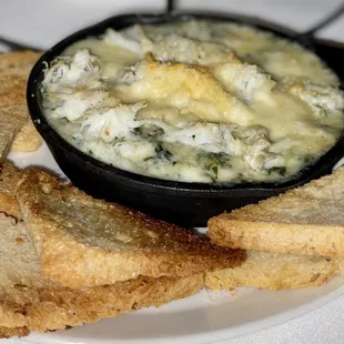 Crab &amp; Spinach Fondue