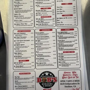 Bob&apos;s Menu