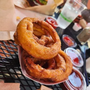 Onion rings worth the try I liked them