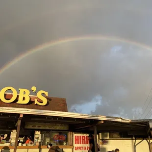 With a rainbow!!!
