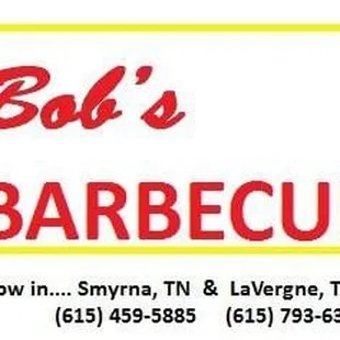 the logo for bob's barbecue