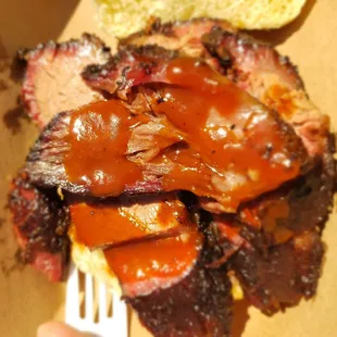 The meat and sauce were good on the cheap generic bun