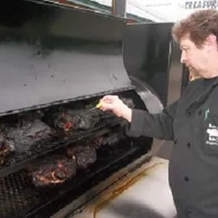 That's me, Bob. And those are smoked pork shoulders.