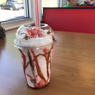 Chocolate/strawberry milkshake