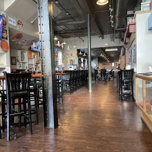 he inside of the restaurant