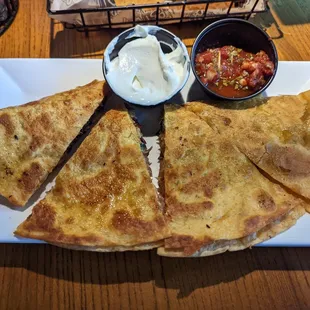 Pork Quesadilla for $10.