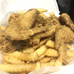 5 piece chicken wing with fries