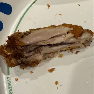 Lemon pepper chicken wings under cooked.