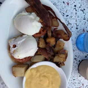 Claire&apos;s Veggie Benny Breakfast with Side of Bacon Breakfast