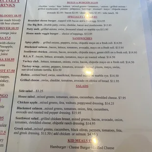 The menus