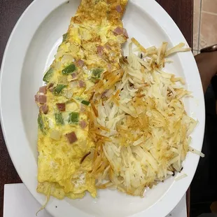 Denver Omelet with Hash browns