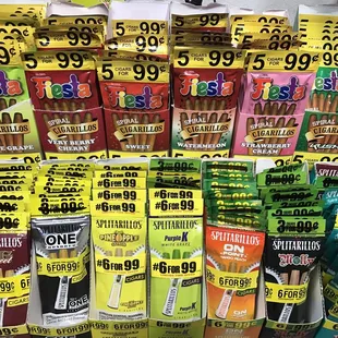 Fiesta cigars 5 for $1 Splitarillos cigars 6 for $1