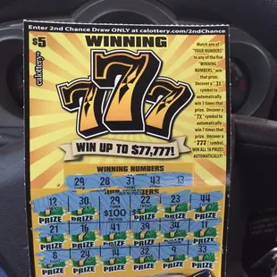 Just won $100!