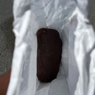 Custard filled raised chocolate glazed