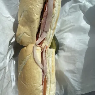 Yum yum yum Marino&apos;s cold sandwich - soft bread and loaded with fresh ingredients!