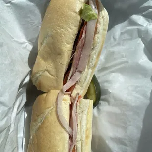 Marino&apos;s cold sandwich - soft bread and loaded with fresh ingredients!