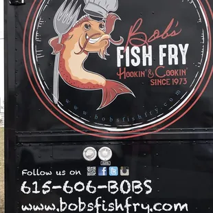 The truck and contact information.