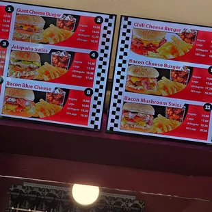 Menu, prices don't match receipt.  #6 large was $18.05 and #11 regular was $18.47