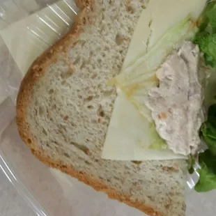 I was disappointed. Small amount of tuna at center of sandwhich. Still hungry. All bread.