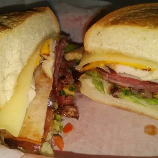 a close up of a sandwich