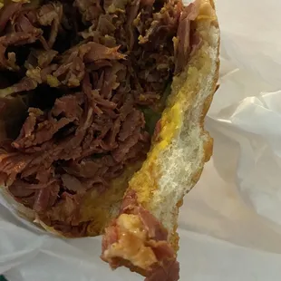 a pulled pork sandwich