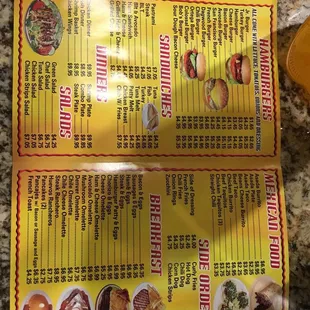 Take out menu side 2
