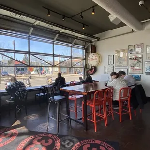 Garage door is open; Spring is coming