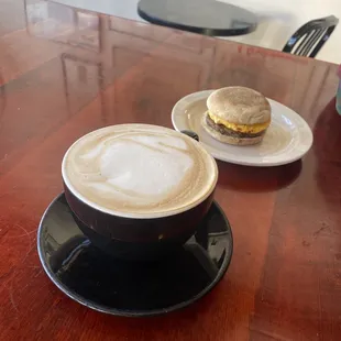 Maple Pecan Latte - in season!!  Breakfast Sandwich