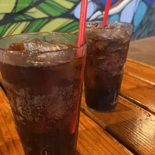 Got the drinks from the bar side $2 each  -Diet Coke and coke.  Whiskey Smoke 808 doesn't sell drinks. Separate business.