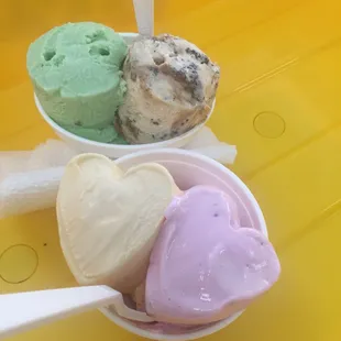 three scoops of ice cream