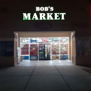 the entrance to the store