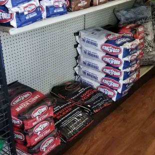 shelves of various types of meat