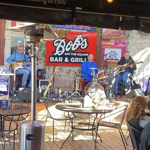 Patio band stage