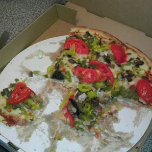 Almost eaten Bob's pizza