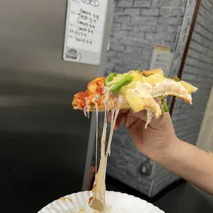 Veggie cheese pull
