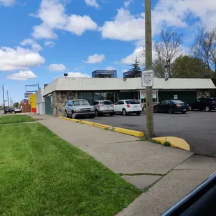 a view of the parking lot